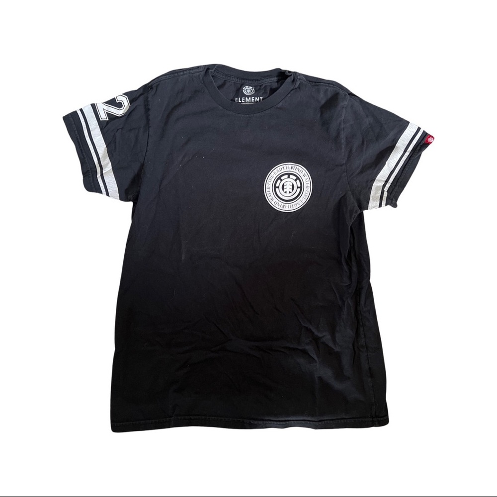 ELEMENT T-SHIRT Black short sleeved unisex skater